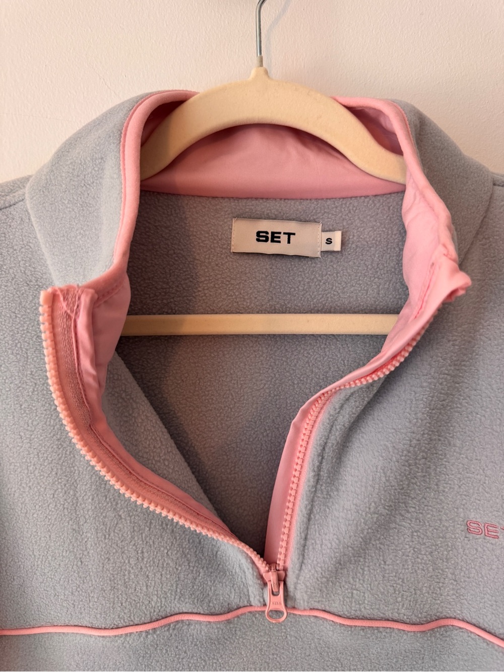 SET Active Microfleece Half Zip Pre Order Blush Small - Picture 3 of 4